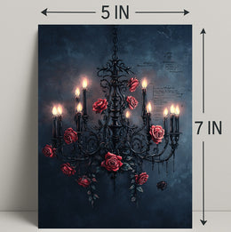 Chandelier Of Roses Poster