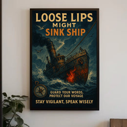 Loose Lips Might Sink Ships Poster