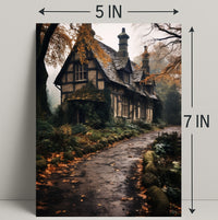 Enchanted Autumn Cottage Poster