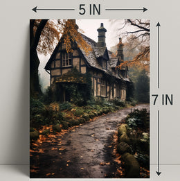 Enchanted Autumn Cottage Poster