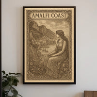 Amalfi Coast A Timeless View Poster Coastal Wall Art