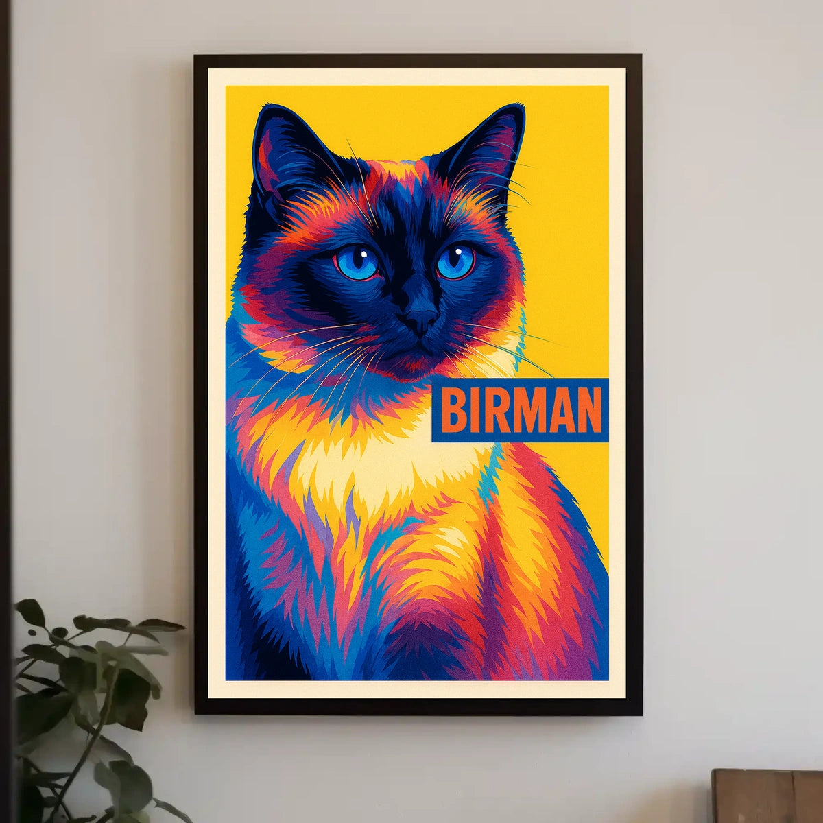 Vibrant Birman Cat Poster