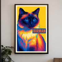 Vibrant Birman Cat Poster