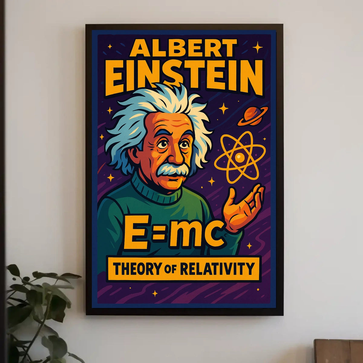 Einstein Relativity Vintage Scientific Academic Poster