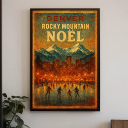 Denver Rocky Mountain Noël Poster
