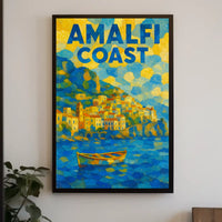 Amalfi Coast Dreamscape Poster Wall Art 18X24 Print