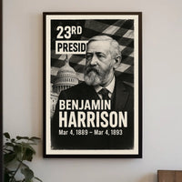 Benjamin Harrison 23rd President of the United States Digital Montaje Poster
