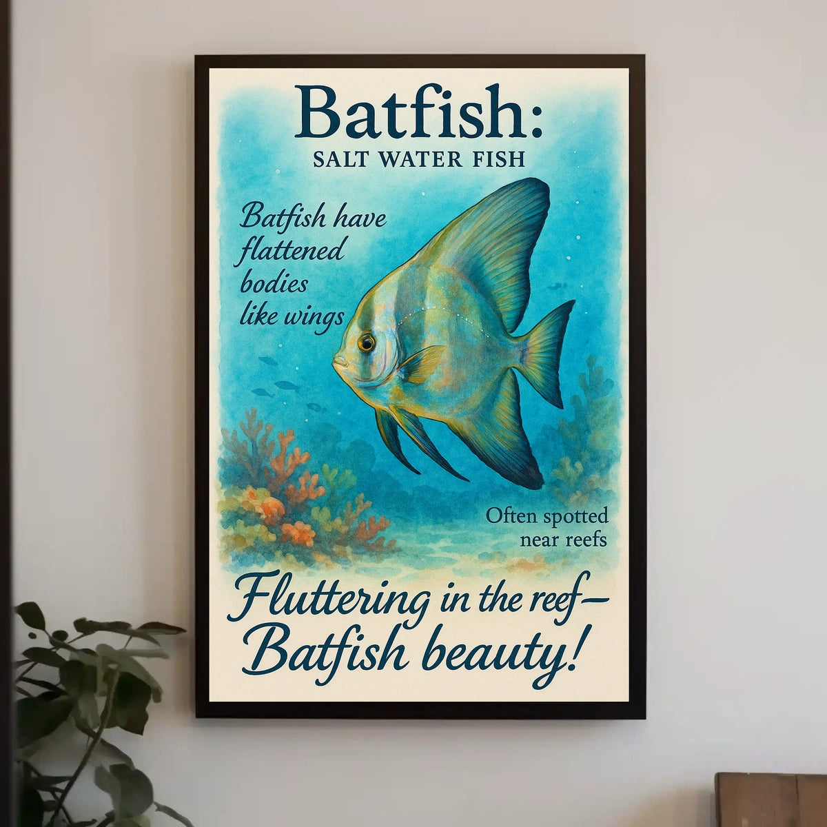 Batfish Salt Water Wonder Poster