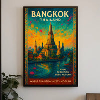 Bangkok Poster Fusion Of Heritage And Innovation Home Decor