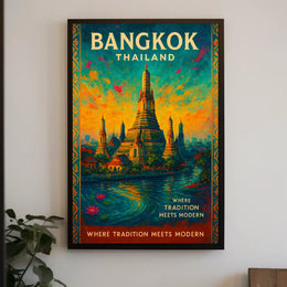 Bangkok Poster Fusion Of Heritage And Innovation Home Decor