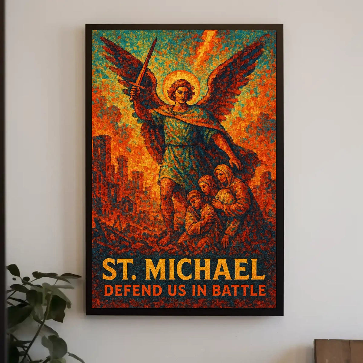 St. Michael Defend Us In Battle Poster