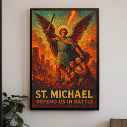 St. Michael Defend Us In Battle Poster