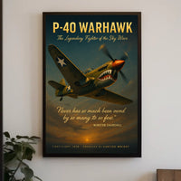 P-40 Warhawk The Legendary Fighter Poster