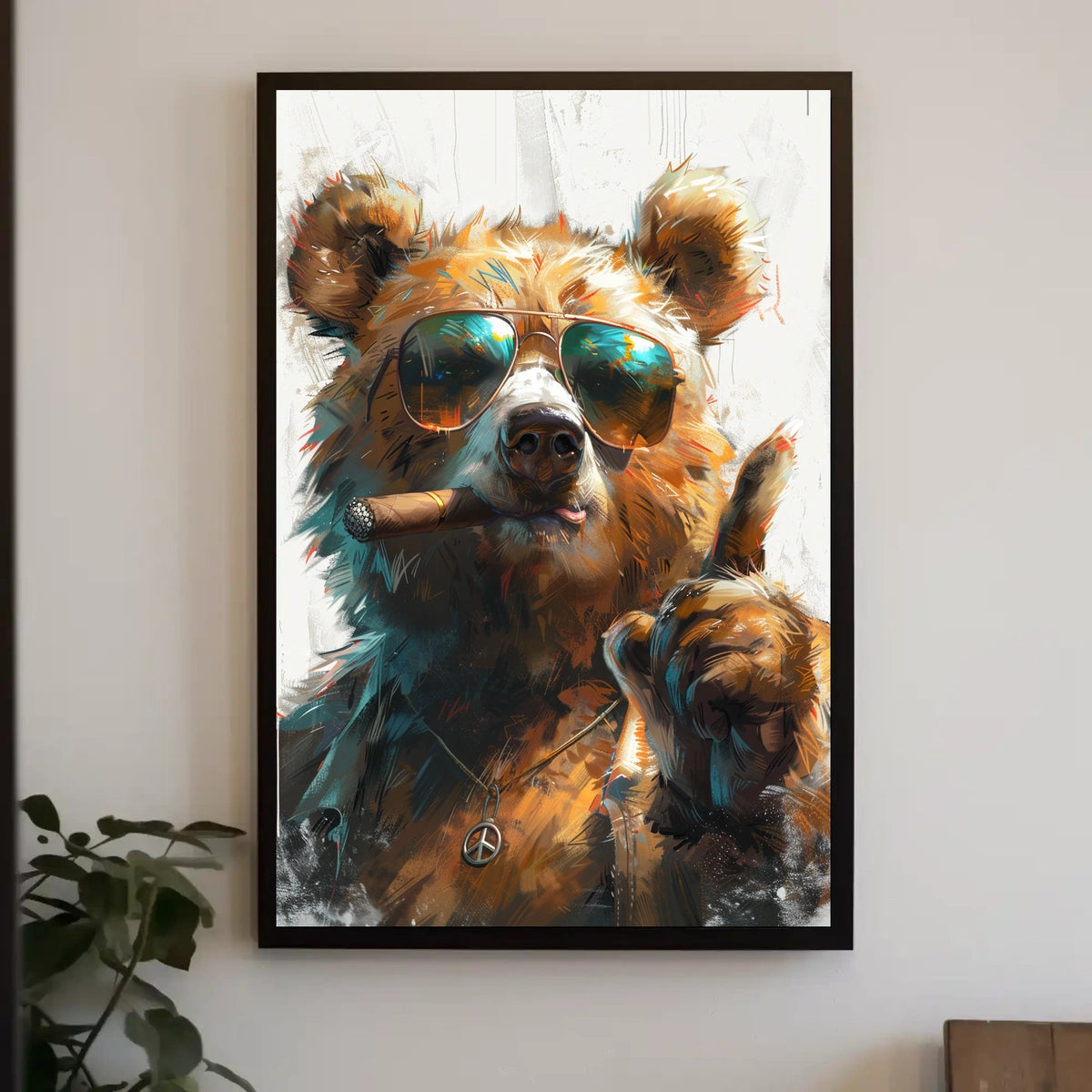 Cool Bear With Attitude Poster