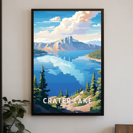 Crater Lake Scenic Tranquility National Park Poster