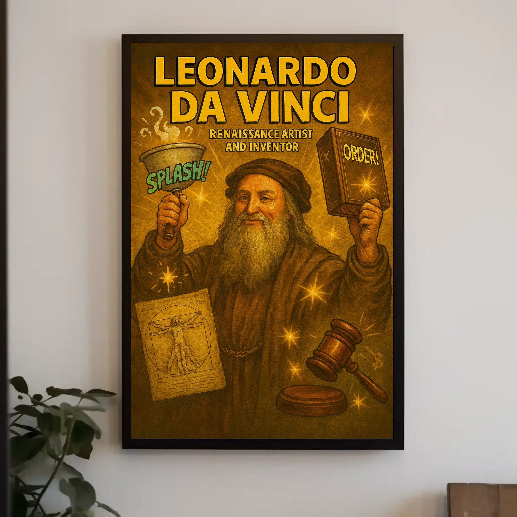 Leonardo da Vinci – Renaissance Artist and Inventor Poster PosterGoat