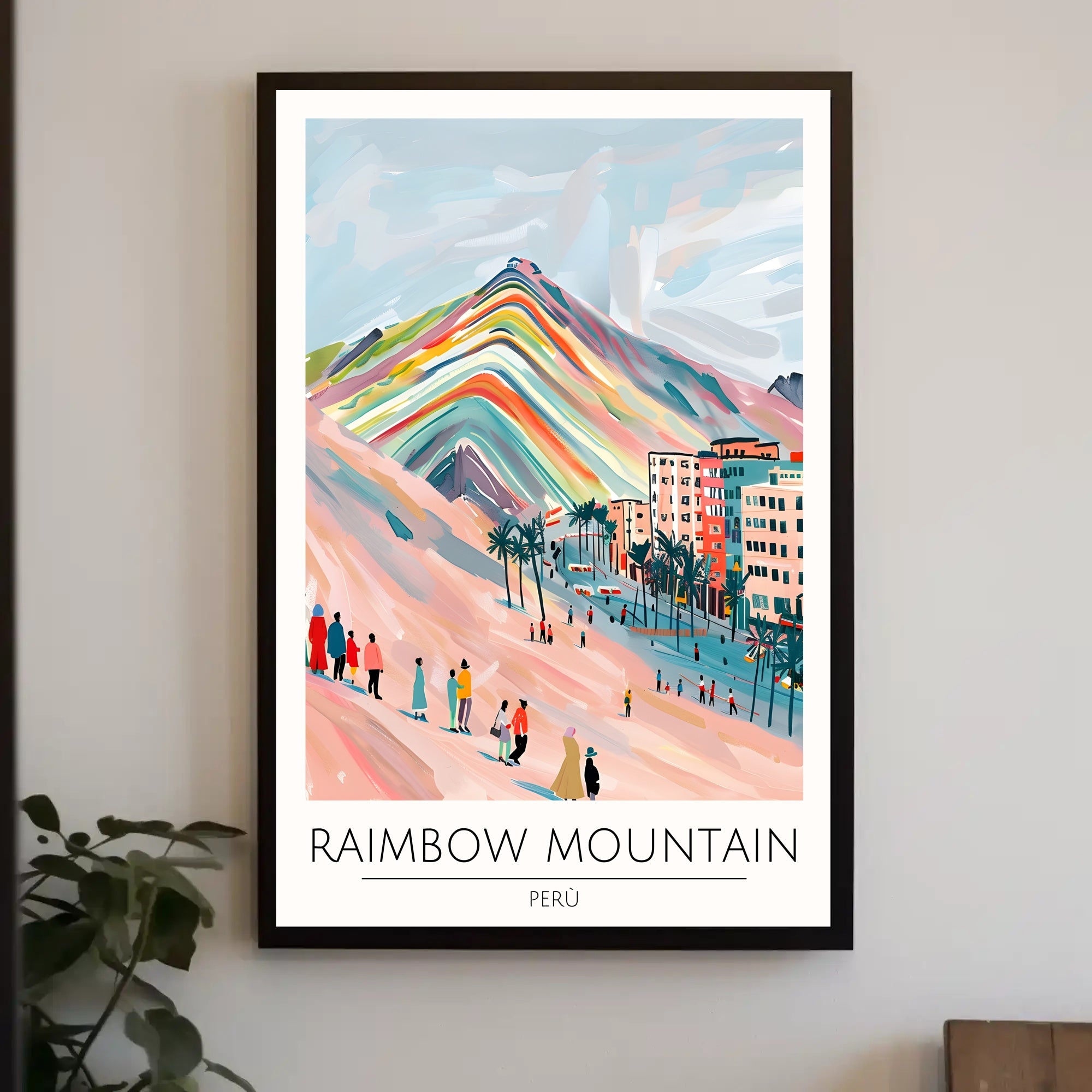 Rainbow Mountain Poster PosterGoat