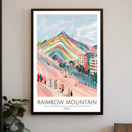 Rainbow Mountain Poster PosterGoat