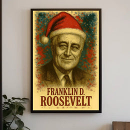 Franklin D. Roosevelt 32nd President of the United States Christmas SeriesPoster