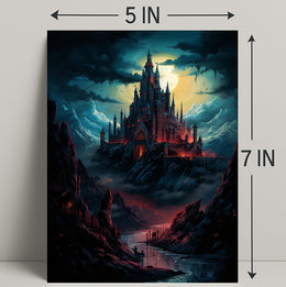 Castle Under The Moonlight Poster
