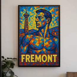 Fremont Mosaic Portrait Poster
