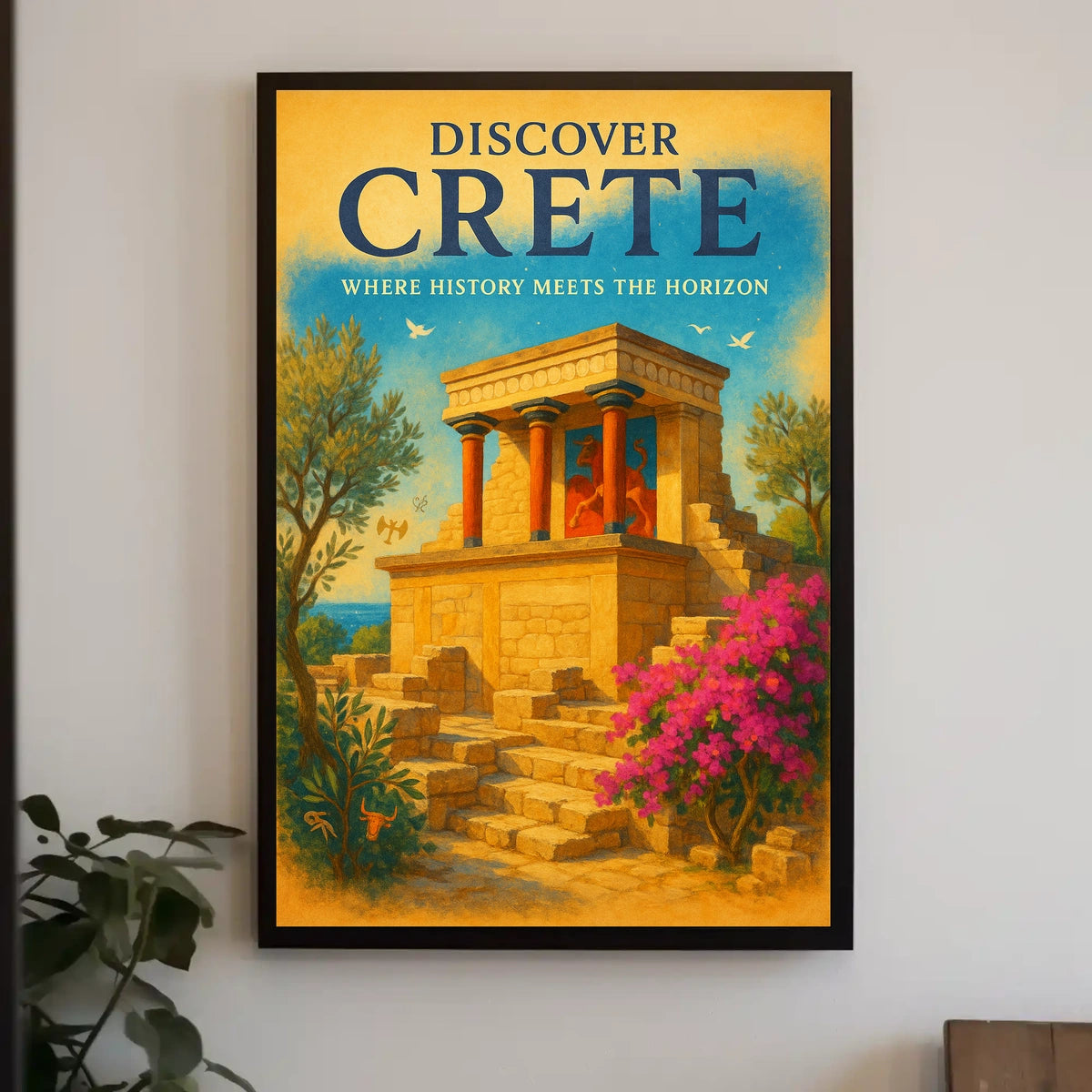 Crete Knossos Palace Travel Poster