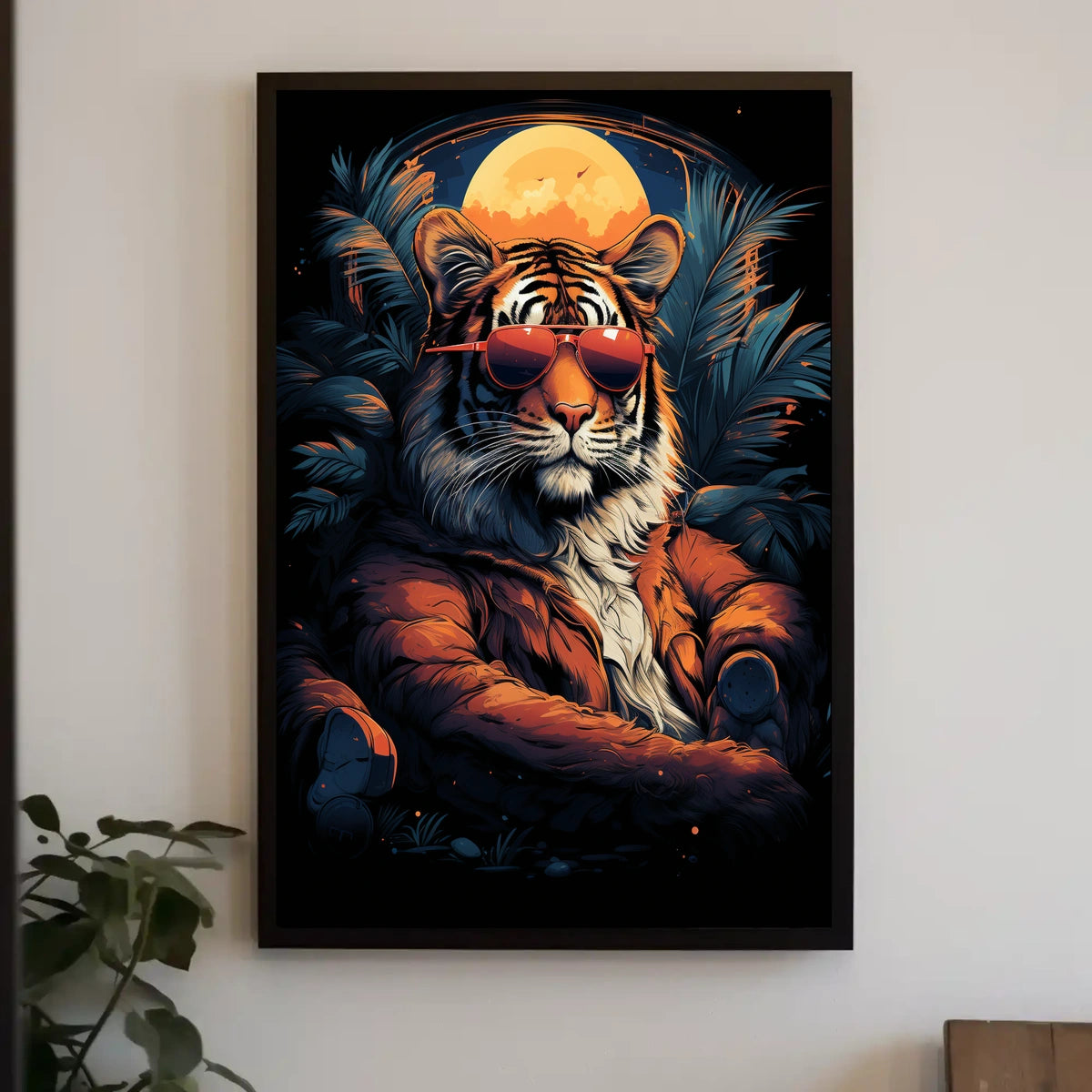 Tiger in Sunglasses Pop Culture Poster