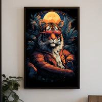 Tiger in Sunglasses Pop Culture Poster