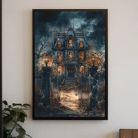 Haunted Mansion At Dusk Poster