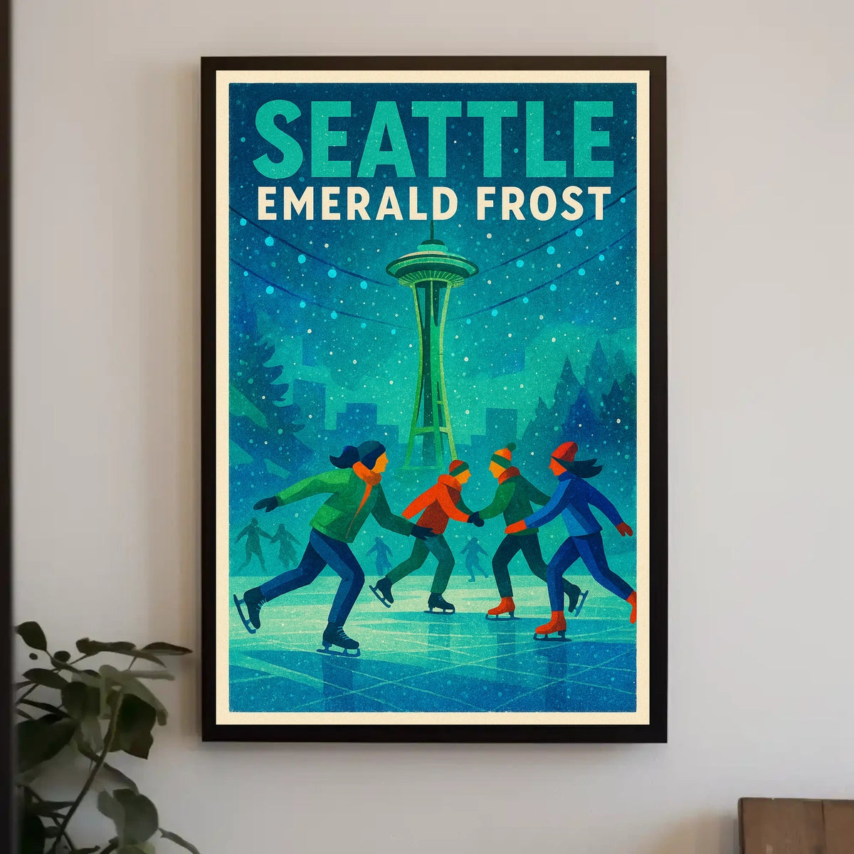 Seattle Emerald Frost Poster