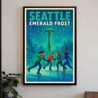 Seattle Emerald Frost Poster