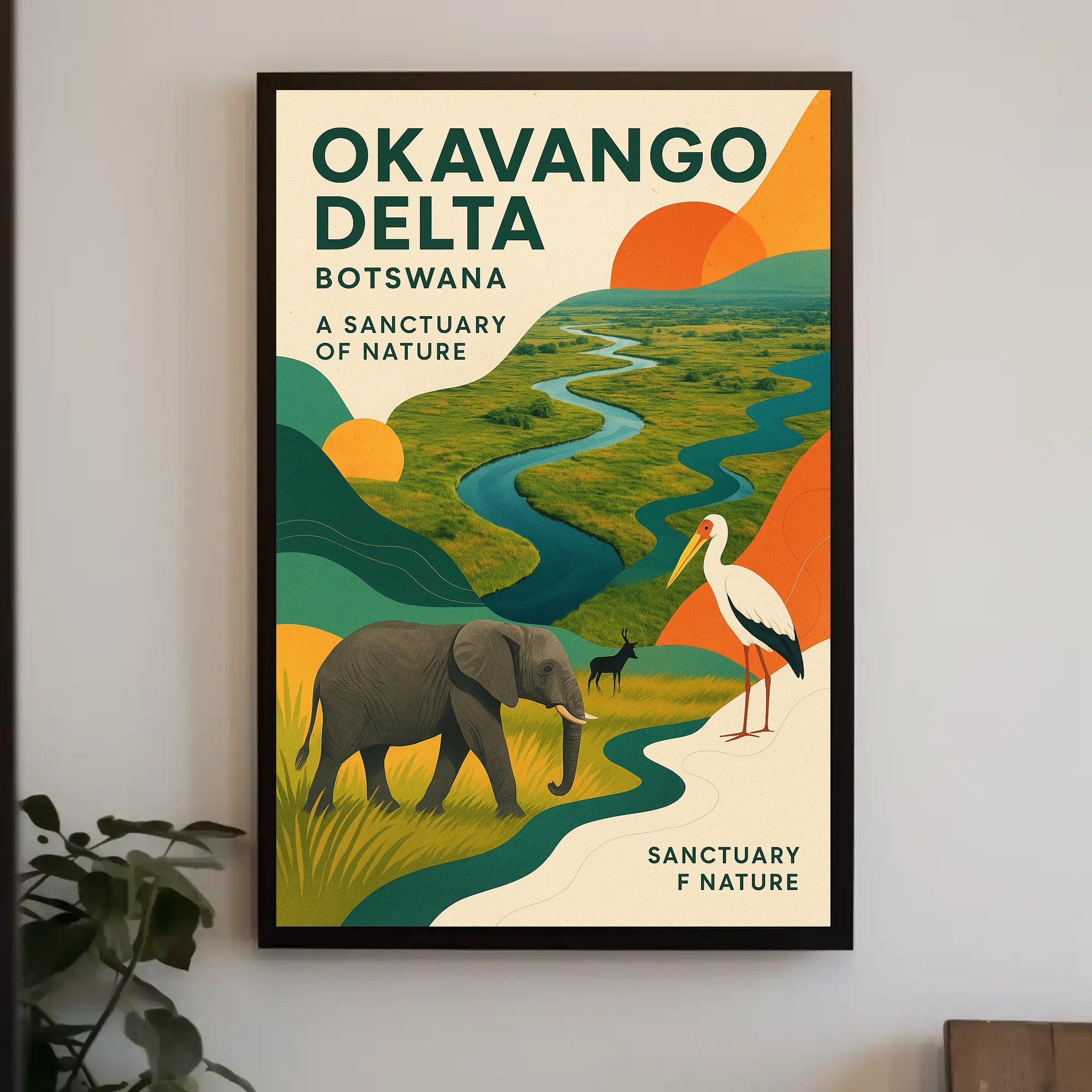 Okavango Delta  A Sanctuary of Nature Poster PosterGoat