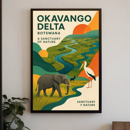 Okavango Delta  A Sanctuary of Nature Poster PosterGoat