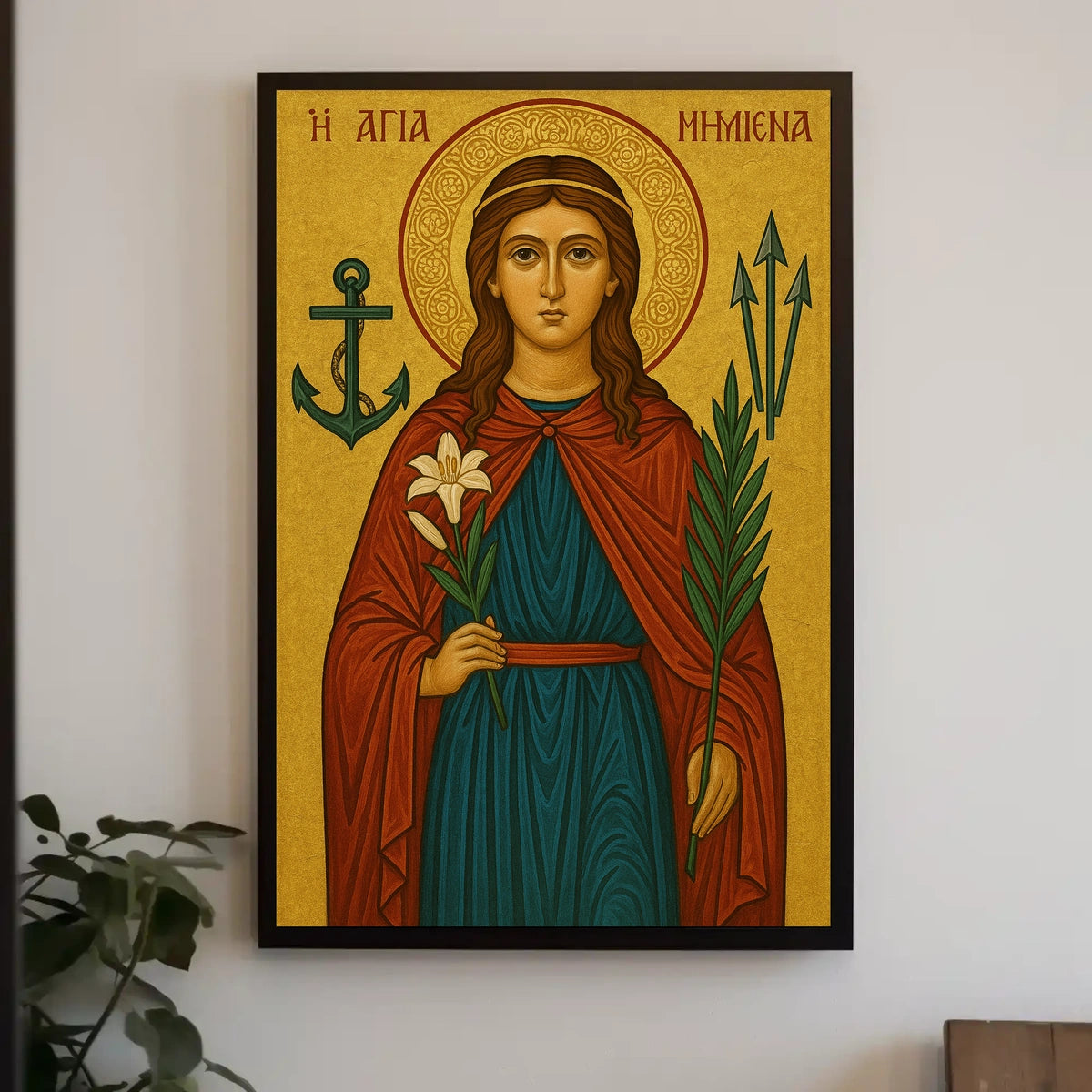 St. Philomena Byzantine Icon Traditional Style Poster