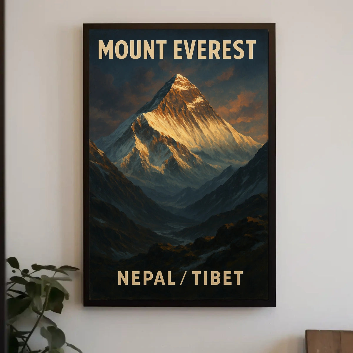 Mount Everest Vintage Travel Himalayan Adventure Nostalgia Majestic Snowcapped Peak Poster