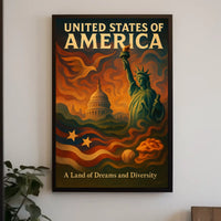 United States Of America A Land Of Poster