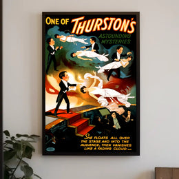 Thurston's Astounding Mysteries Vintage Illusion Cultural Poster