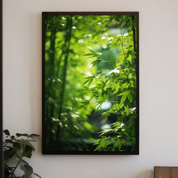 Serene Bamboo Grove Art Print: Abstract, Artistic, or Pop Culture Poster