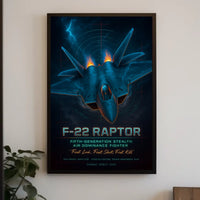 F-22 Raptor Fifth-Generation Stealth Poster