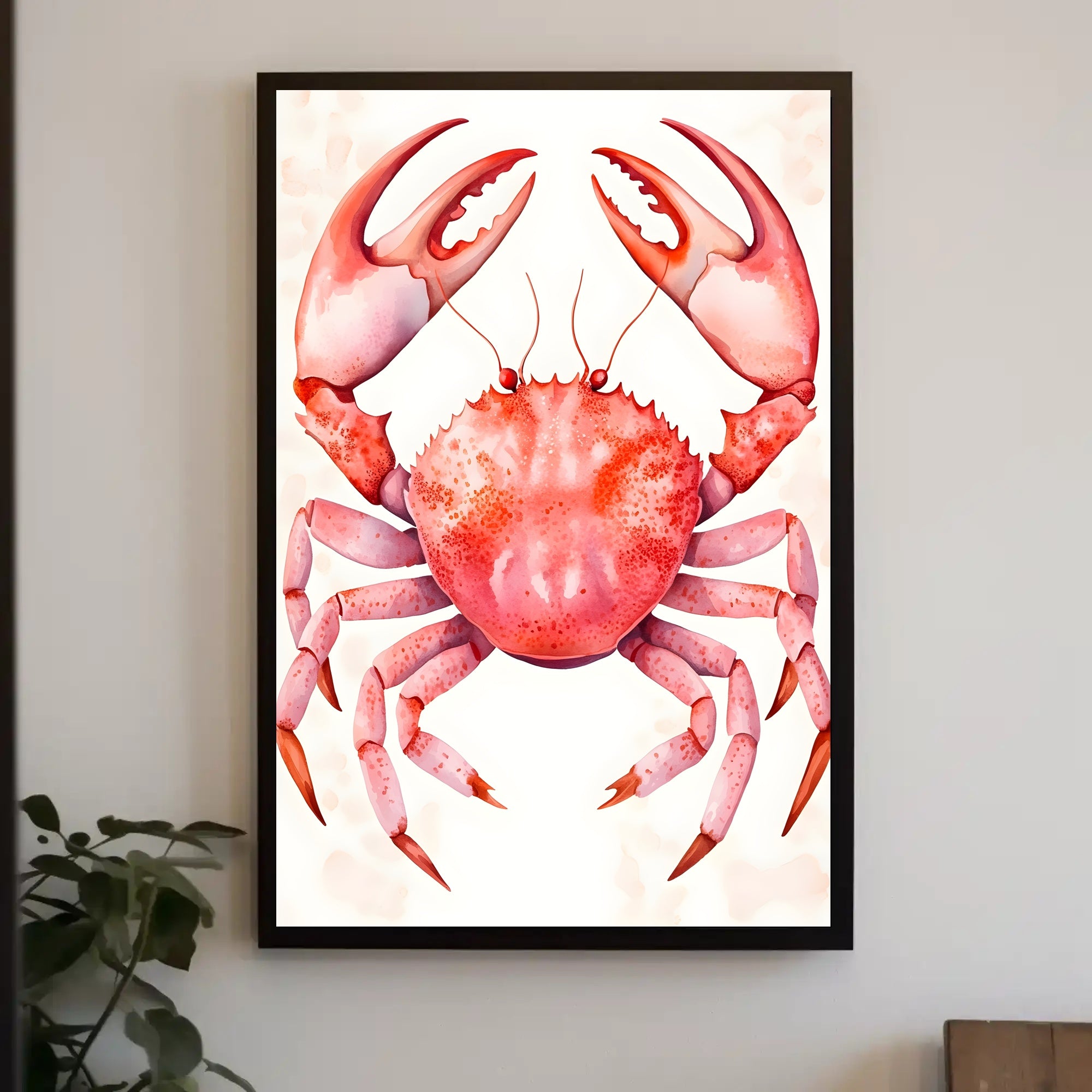 Crab Poster Vibrant Coastal Wall Art Print