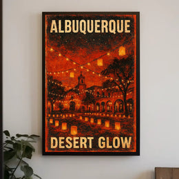 Albuquerque Desert Glow Poster