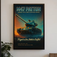 M47 Patton Tank Battlefield Giant Military Recruitment Poster PosterGoat