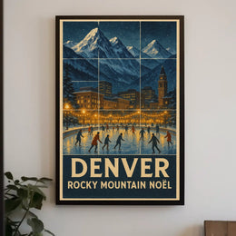 Denver Rocky Mountain Noël Poster