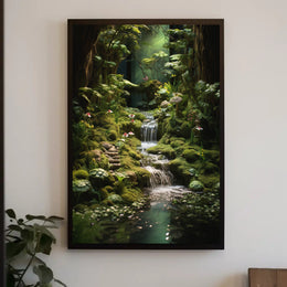 Fantasy Enchanted Forest Scene, Artistic Poster