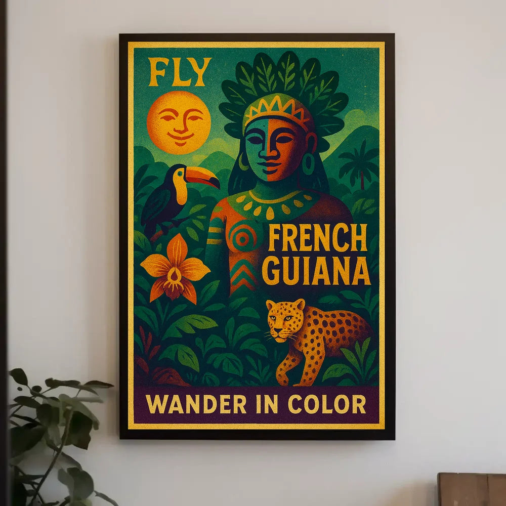 French Guiana Adventure Travel Poster PosterGoat