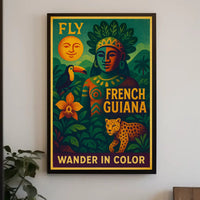 French Guiana Adventure Travel Poster PosterGoat