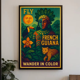 French Guiana Adventure Travel Poster PosterGoat