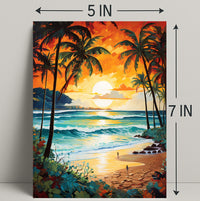 Tropical Sunset Serenity Poster