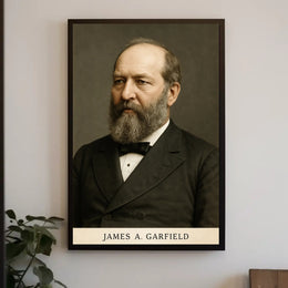 James A. Garfield Presidential Historical Poster