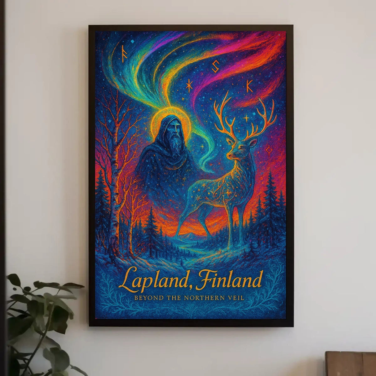 Beyond the Northern Veil: Mystical Lapland Poster